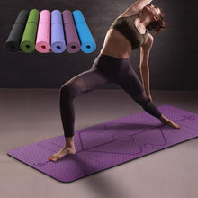 Load image into Gallery viewer, TPE Yoga Mat with Position Line For Beginners